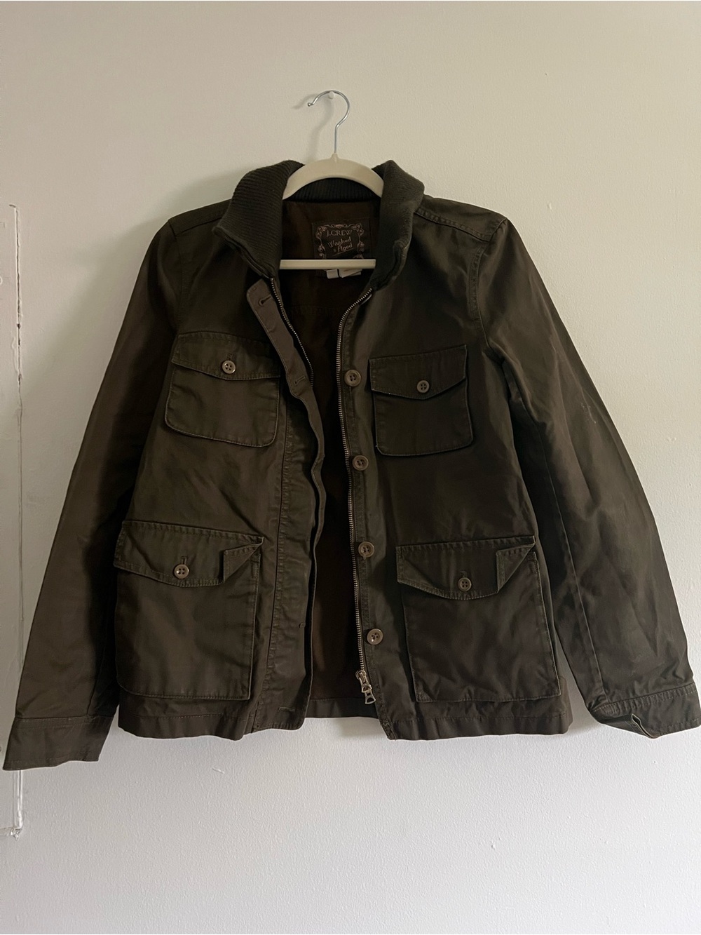 Vintage Fall Women’s J. Crew Military Field Jacket in brown